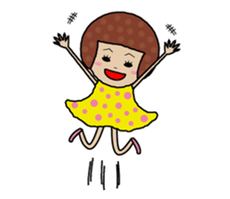 Polka dot girl "tentenko" sticker #287457