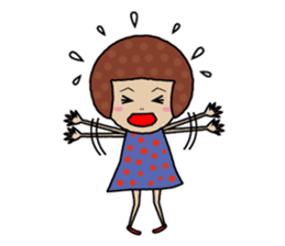 Polka dot girl "tentenko" sticker #287458