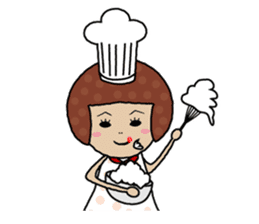 Polka dot girl "tentenko" sticker #287459