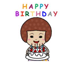 Polka dot girl "tentenko" sticker #287460