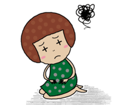 Polka dot girl "tentenko" sticker #287461