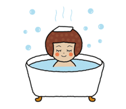 Polka dot girl "tentenko" sticker #287464