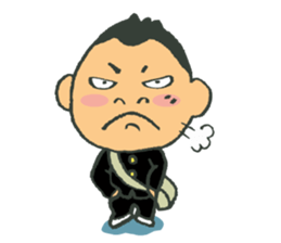 A battle of a boy and mother. sticker #288265