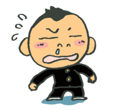 A battle of a boy and mother. sticker #288267