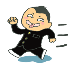 A battle of a boy and mother. sticker #288271