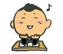 A battle of a boy and mother. sticker #288281