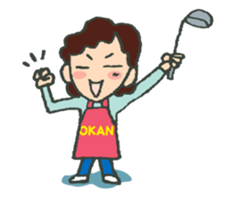 A battle of a boy and mother. sticker #288282