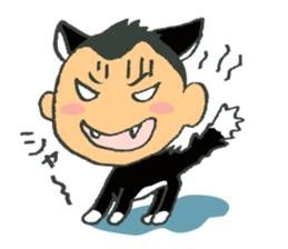 A battle of a boy and mother. sticker #288283