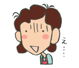 A battle of a boy and mother. sticker #288284