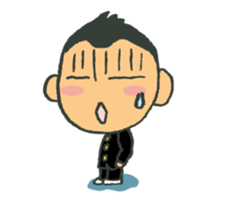 A battle of a boy and mother. sticker #288287