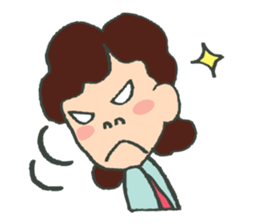 A battle of a boy and mother. sticker #288288