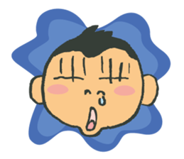 A battle of a boy and mother. sticker #288289