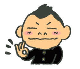 A battle of a boy and mother. sticker #288293