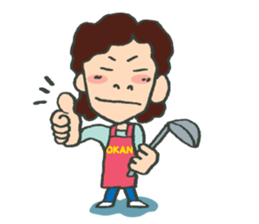 A battle of a boy and mother. sticker #288296