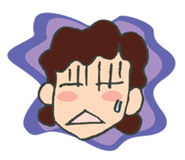 A battle of a boy and mother. sticker #288302