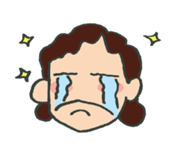 A battle of a boy and mother. sticker #288304