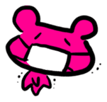 pink bear sticker #290360