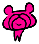 pink bear sticker #290361