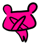 pink bear sticker #290362