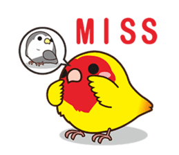 Miss Lovebird-Cute Bird in Valentine sticker #290610