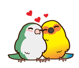 Miss Lovebird-Cute Bird in Valentine sticker #290621