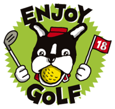 A golf of French Bulldog "butch" sticker #291399