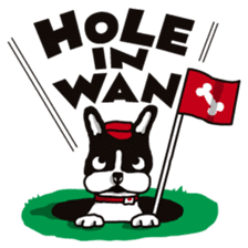 A golf of French Bulldog "butch" sticker #291400