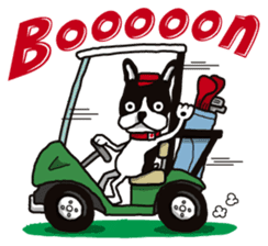 A golf of French Bulldog "butch" sticker #291404