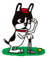 A golf of French Bulldog "butch" sticker #291407