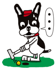 A golf of French Bulldog "butch" sticker #291409