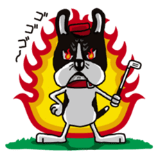 A golf of French Bulldog "butch" sticker #291410