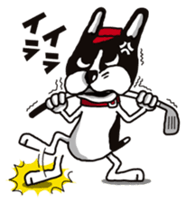 A golf of French Bulldog "butch" sticker #291418