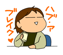 Single-edged eyelids on the flat face sticker #291995