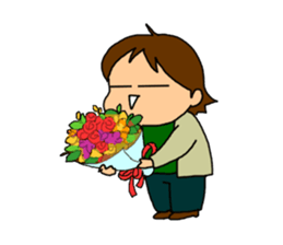 Single-edged eyelids on the flat face sticker #292004