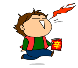 Single-edged eyelids on the flat face sticker #292008