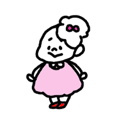 little little girl stamp sticker #292315