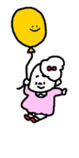 little little girl stamp sticker #292326