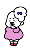 little little girl stamp sticker #292327