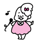 little little girl stamp sticker #292331