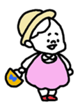 little little girl stamp sticker #292332