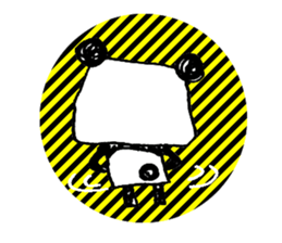 Feeling manner heart of panda sticker #292394