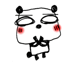 Feeling manner heart of panda sticker #292396