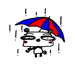 Feeling manner heart of panda sticker #292398