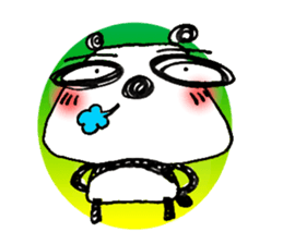 Feeling manner heart of panda sticker #292402