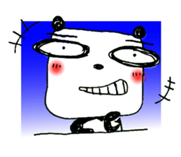 Feeling manner heart of panda sticker #292404