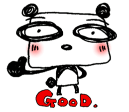 Feeling manner heart of panda sticker #292405