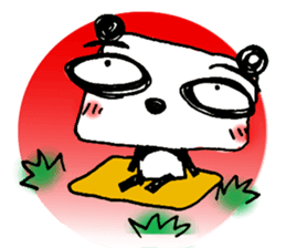 Feeling manner heart of panda sticker #292406