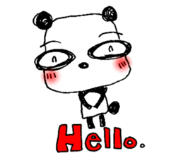 Feeling manner heart of panda sticker #292407