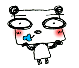 Feeling manner heart of panda sticker #292411