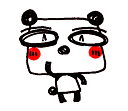 Feeling manner heart of panda sticker #292416